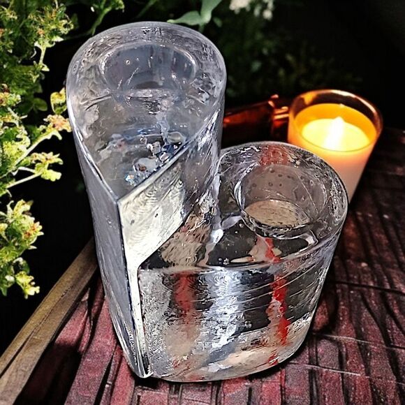 Kosta Boda Other - Kosta Boda Glass Candle Holders Votives Kjell Engman Sweethearts Tealight MCM
